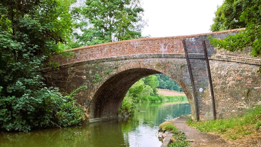 A brick bridge over the canal